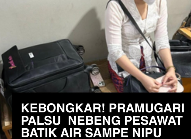 Kebongkar! Pramugari Palsu Nekat Nebeng Pesawat Batik Air