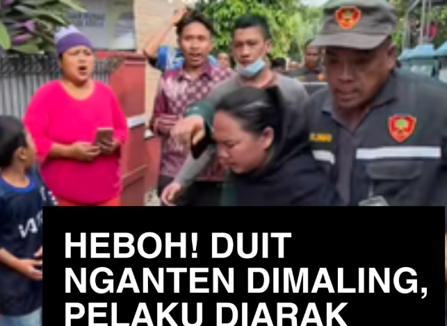 Duit Nganten Raib, Terduga Pelaku Diarak Keliling Lingkungan