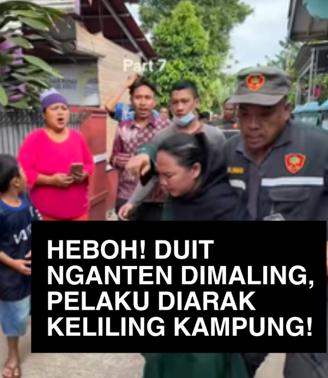 Duit Nganten Raib, Terduga Pelaku Diarak Keliling Lingkungan